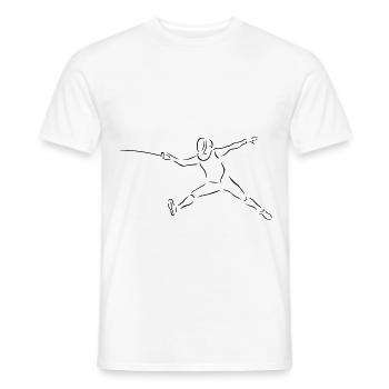 clôture - T-shirt homme - blanc - Devant - AI Model Male 178 dark (178cm)