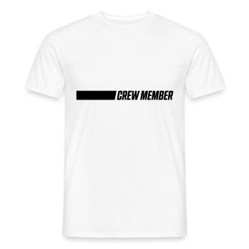 crew member - T-shirt homme - blanc - Devant - AI Model Male 178 dark (178cm)