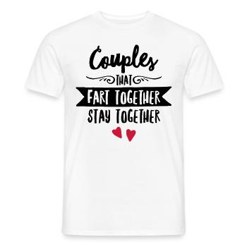 Couples That Fart Together Stay Together - T-shirt homme - blanc - Devant - AI Model Male 178 dark (178cm)