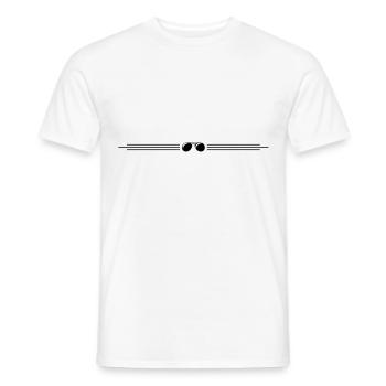 sunglasses stroke - Men's T-Shirt - white - Front - AI Model Male 178 dark (178cm)