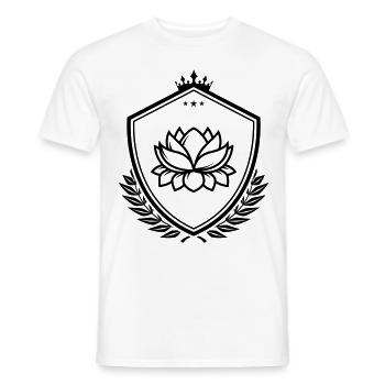 Armoiries de la rose d’eau - T-shirt homme - blanc - Devant - AI Model Male 178 dark (178cm)