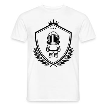 Astronaut Icon Coat of Arms - Men's T-Shirt - white - Front - AI Model Male 178 dark (178cm)