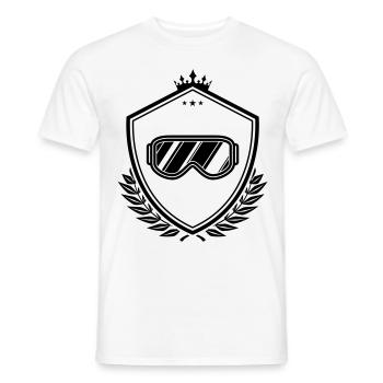 Skibrille wappen - Männer T-Shirt - Weiß - Vorne - AI Model Male 178 dark (178cm)
