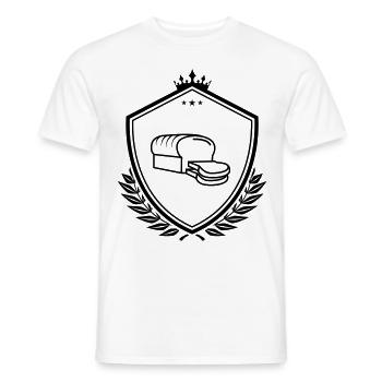 Bread coat of arms - Men's T-Shirt - white - Front - AI Model Male 178 dark (178cm)