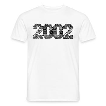 Geburtstag Frauen Männer Jahrgang 2002 - Männer T-Shirt - Weiß - Vorne - AI Model Male 178 dark (178cm)