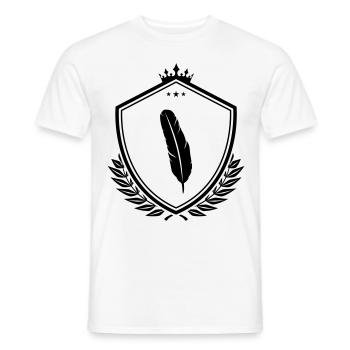 Armoiries des plumes - T-shirt homme - blanc - Devant - AI Model Male 178 dark (178cm)