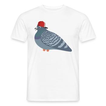 Cool Pigeon Friend - Männer T-Shirt - Weiß - Vorne - AI Model Male 178 dark (178cm)