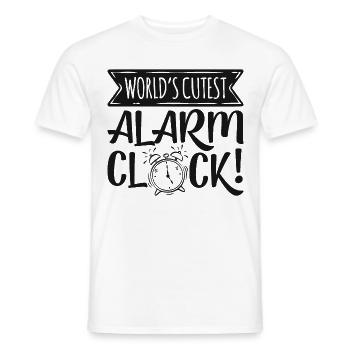 Le réveil le plus mignon du monde - T-shirt homme - blanc - Devant - AI Model Male 178 dark (178cm)