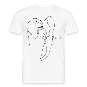 éléphant - T-shirt homme - blanc - Devant - AI Model Male 178 dark (178cm)
