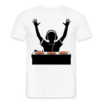 Platines DJ Party - T-shirt homme - blanc - Devant - AI Model Male 178 dark (178cm)