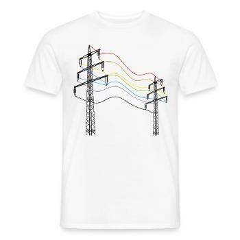 unter strom - Männer T-Shirt - Weiß - Vorne - AI Model Male 178 dark (178cm)