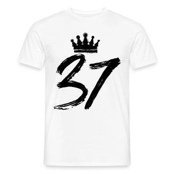 37 Couronne numérique - T-shirt homme - blanc - Devant - AI Model Male 178 dark (178cm)