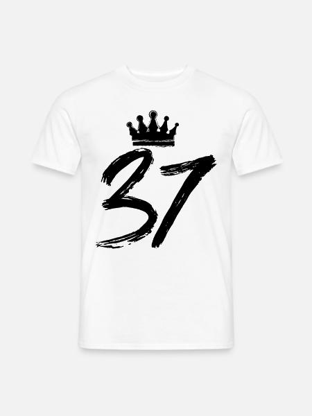 37 Couronne numérique - T-shirt homme - blanc