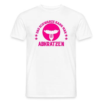 Das schwarze kan man abkratzen - Männer T-Shirt - Weiß - Vorne - AI Model Male 178 dark (178cm)