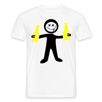 Figurine bâton de bière - T-shirt homme - blanc - Devant - AI Model Male 178 dark (178cm)