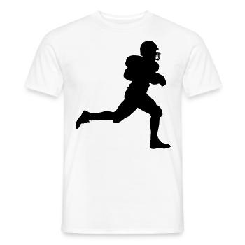 american football - T-shirt homme - blanc - Devant - AI Model Male 178 dark (178cm)