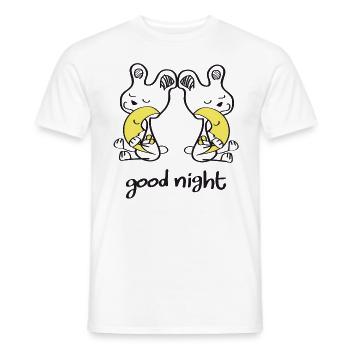 Beaux rêves nounours et lune - T-shirt homme - blanc - Devant - AI Model Male 178 dark (178cm)