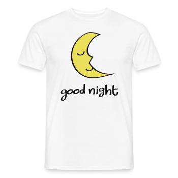 Petite Lune souhaite bonne nuit - T-shirt homme - blanc - Devant - AI Model Male 178 dark (178cm)