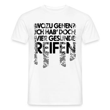 Autofahrer 4x4 Allrad Autofreak Schrauber Lustig - Männer T-Shirt - Weiß - Vorne - AI Model Male 178 dark (178cm)