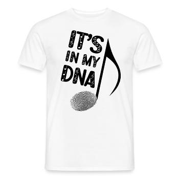 Musique DNA Note Musiciens Orchestre Chef d’orchestre Chœur - T-shirt homme - blanc - Devant - AI Model Male 178 dark (178cm)