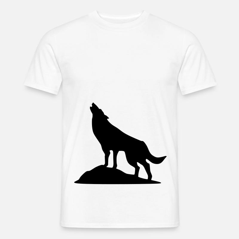 Wolve Silhouette - Men’s T-shirt - white