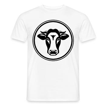 cow circle - Men's T-Shirt - white - Front - AI Model Male 178 dark (178cm)