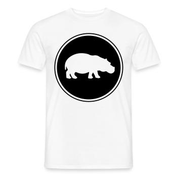 Hippo silhouette icon - Men's T-Shirt - white - Front - AI Model Male 178 dark (178cm)
