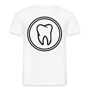 icône de dent - T-shirt homme - blanc - Devant - AI Model Male 178 dark (178cm)