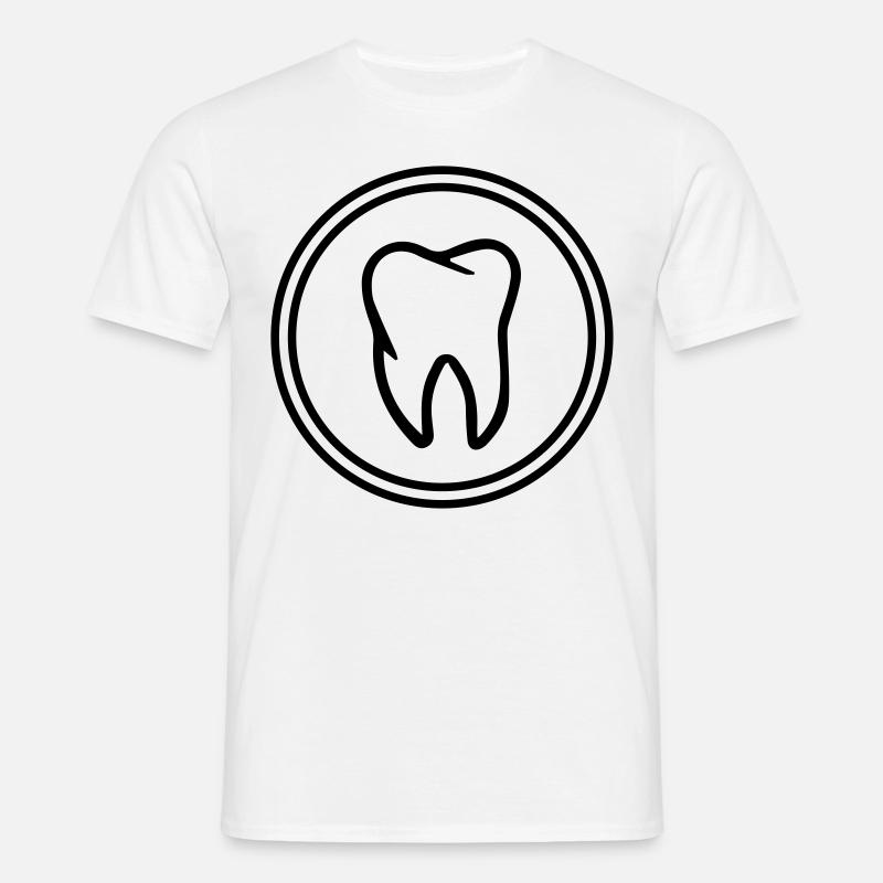 zahn icon - Männer T-Shirt - Weiß