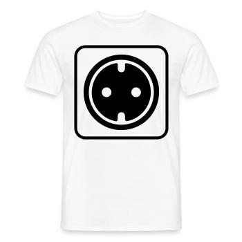 Prise icon - T-shirt homme - blanc - Devant - AI Model Male 178 dark (178cm)