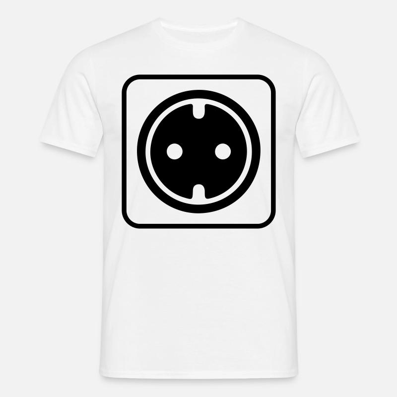 steckdose icon - Männer T-Shirt - Weiß