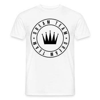dream team krone cercle - T-shirt homme - blanc - Devant - AI Model Male 178 dark (178cm)