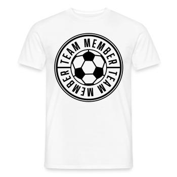 team football circle logo - Men's T-Shirt - white - Front - AI Model Male 178 dark (178cm)
