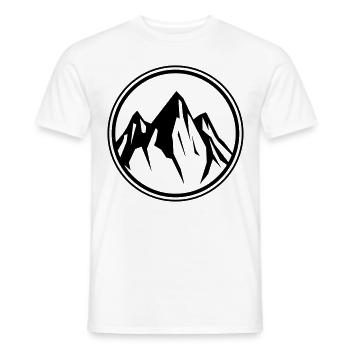 Montagnes symbole de la nature icône - T-shirt homme - blanc - Devant - AI Model Male 178 dark (178cm)