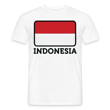 Nationalflagge von Indonesien - Männer T-Shirt - Weiß - Vorne - AI Model Male 178 dark (178cm)