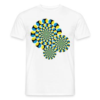 Optical Illusion - Men's T-Shirt - white - Front - AI Model Male 178 dark (178cm)