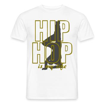 hip hop is my life - Männer T-Shirt - Weiß - Vorne - AI Model Male 178 dark (178cm)