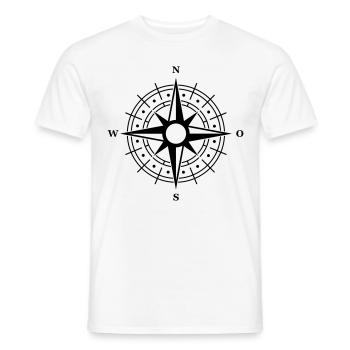 symbole de la boussole - T-shirt homme - blanc - Devant - AI Model Male 178 dark (178cm)