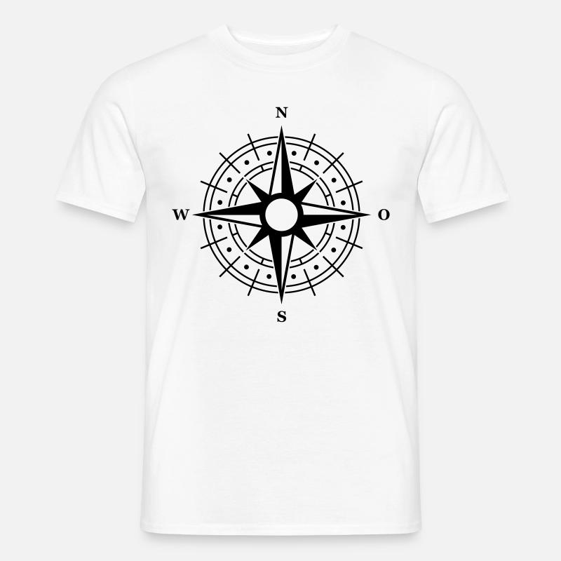 kompass symbol - Männer T-Shirt - Weiß