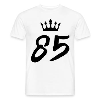 85 Number crown - Men's T-Shirt - white - Front - AI Model Male 178 dark (178cm)