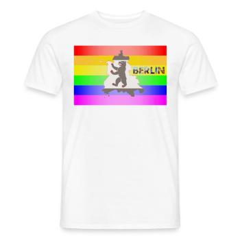 CSD Berlin Gay Pride - Men's T-Shirt - white - Front - AI Model Male 178 dark (178cm)