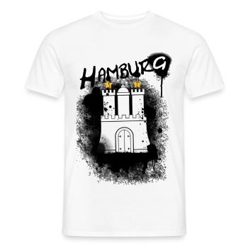 Hamburg Stars - Männer T-Shirt - Weiß - Vorne - AI Model Male 178 dark (178cm)