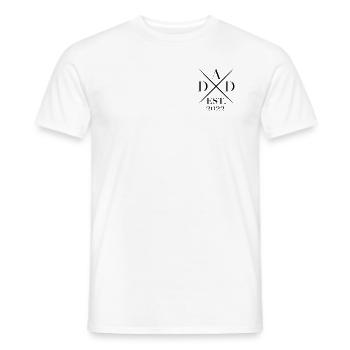 Papa est. 2022 pères de famille parents - T-shirt homme - blanc - Devant - AI Model Male 178 dark (178cm)