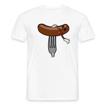 Lustige Wurst Food Essen Foodist Foodie Geschen - Männer T-Shirt - Weiß - Vorne - AI Model Male 178 dark (178cm)