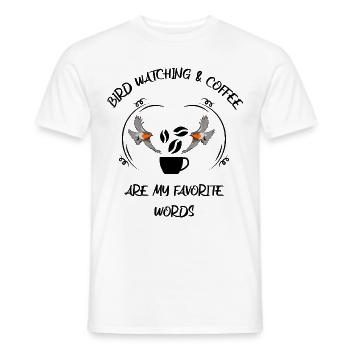 Bird Watching Bird Watching Birding Coffee - Men's T-Shirt - white - Front - AI Model Male 178 dark (178cm)