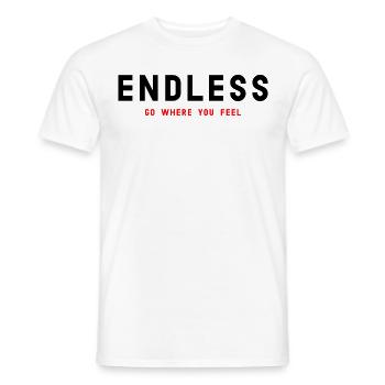 ENDLESS Go where you feel - T-shirt homme - blanc - Devant - AI Model Male 178 dark (178cm)