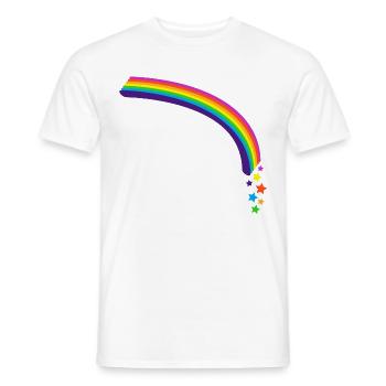 Kidcore Rainbow Stars Bright Colors Gift - Men's T-Shirt - white - Front - AI Model Male 178 dark (178cm)