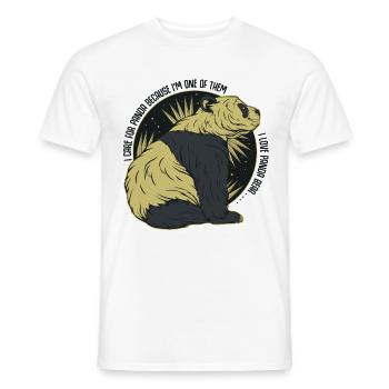 J'aime le panda | Citation déclaration cadeau panda bear - T-shirt homme - blanc - Devant - AI Model Male 178 dark (178cm)