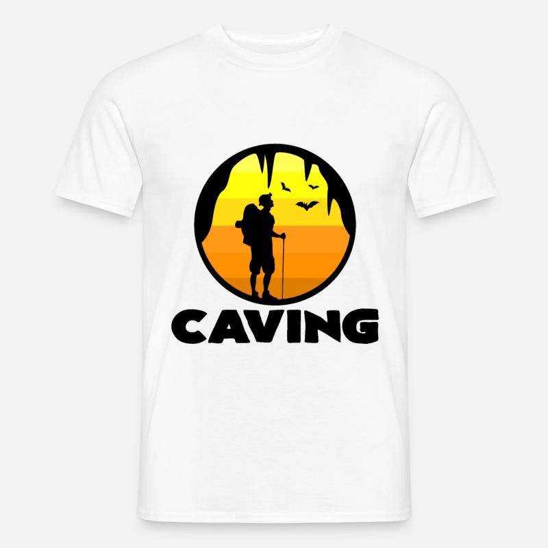 Caving - Männer T-Shirt - Weiß