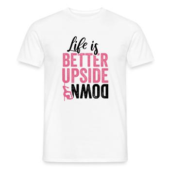 poledance pole dance girl pole dancing gift - Men's T-Shirt - white - Front - AI Model Male 178 dark (178cm)